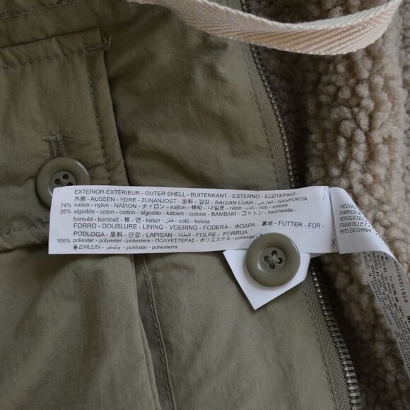 ZARA Women's Hooded Parka With Faux Shearling Lining Size L - Picture 7 of 10